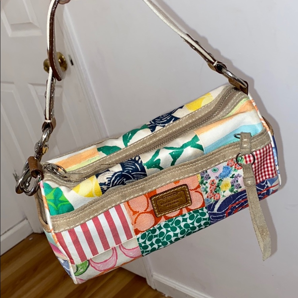 Vintage Multi-Color Coach Bag.